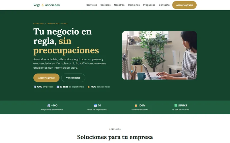 Demo web corporativa Vega y Asociados
