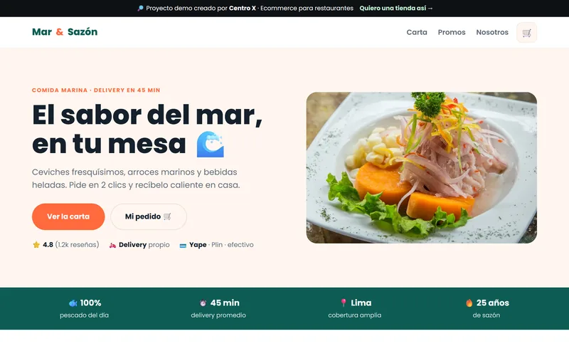 Demo ecommerce Mar y Sazón