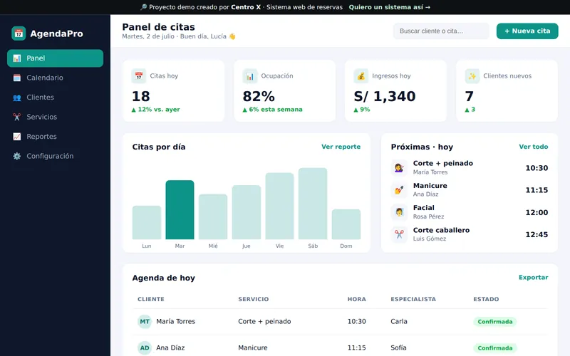Demo de sistema web